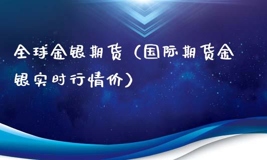 金银国际行情(国际金银现货价格)